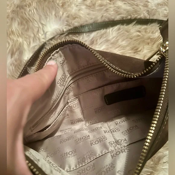 Michael Kors Brown Suede Saddle Bag with Fringe - Picture 4 of 5